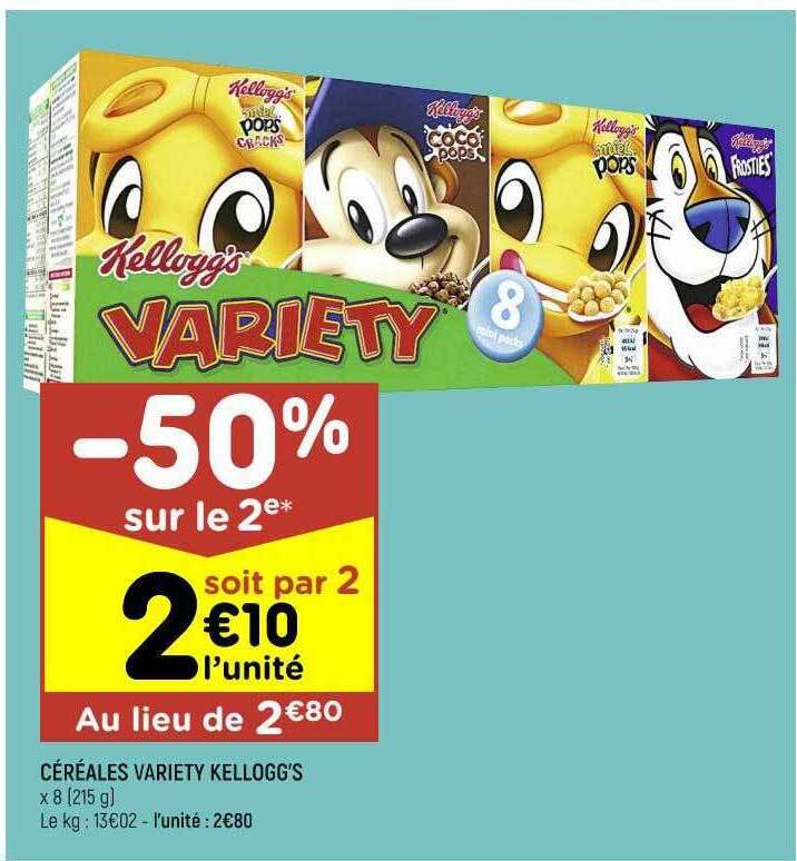 Promo Céréales kellogg's chez Leader Price