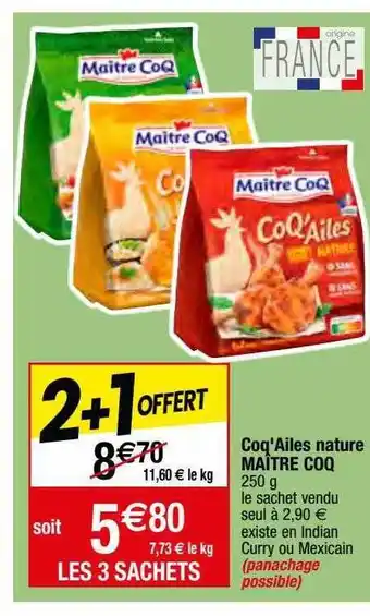 Migros Coq'ailes nature maître coq offre