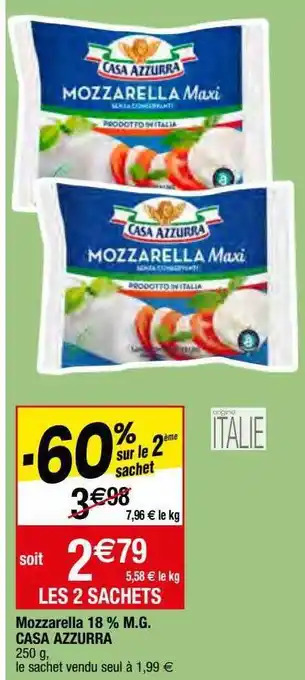Migros Mozzarella 18% m.g. casa azzurra offre