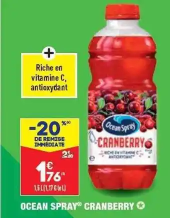 ALDI Ocean spray cranberry offre