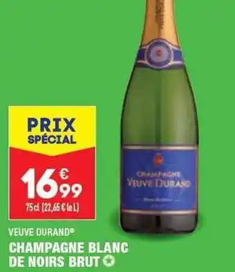 ALDI Champagne blanc de noirs brut veuve durand offre