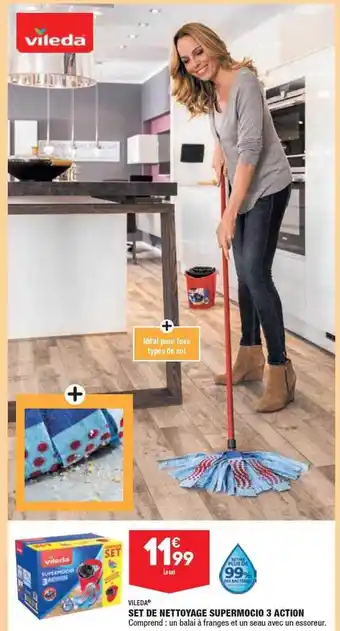 ALDI Set de nettoyage supermocio 3 action vileda offre