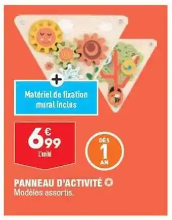 ALDI Panneau d'activité offre