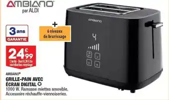 ALDI Grille-pain avec écran digital ambiano offre