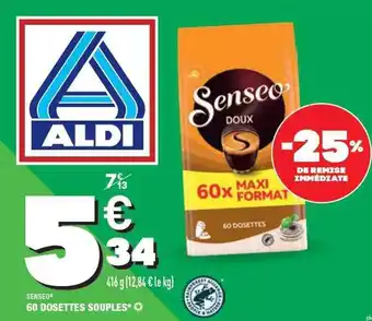 ALDI 60 dosettes souples senseo offre