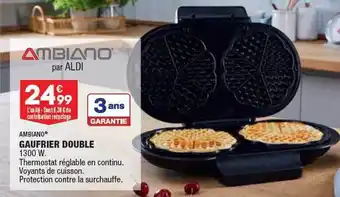 ALDI Gaufrier double ambiano offre