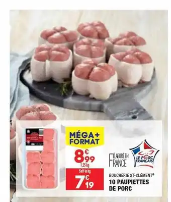 ALDI 10 paupiettes de porc boucherie st-clément offre