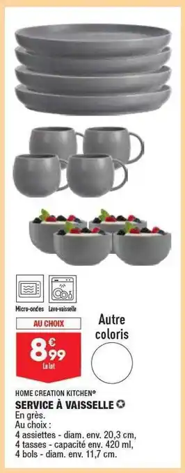 ALDI Service à vaisselle home creation kitchen offre