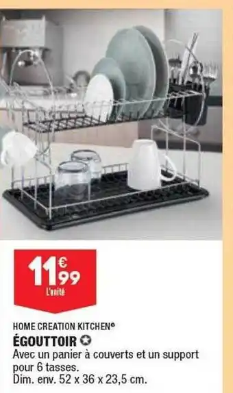 ALDI Égouttoir home creation kitchen offre