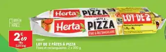 ALDI Lot de 2 pâtes à pizza herta offre