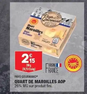 ALDI Quart de maroilles aop pays gourmand offre