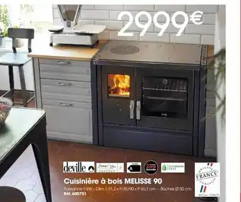 CuisiniĂšre Ă bois melisse 90