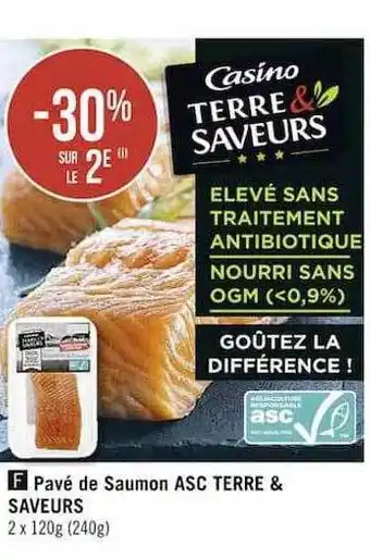 Pavé de saumon asc terre & saveurs