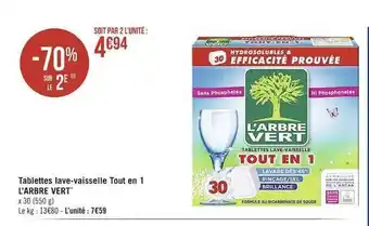 Casino Supermarchés Tablettes lave-vaisselle tout en 1 l'arbre vert offre