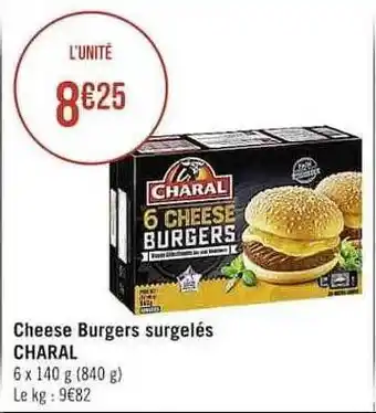 Casino Supermarchés Cheese burgers surgelés charal offre