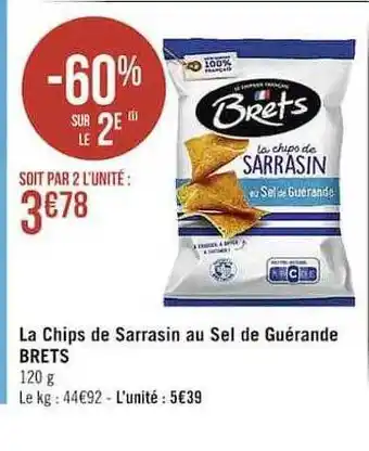 Casino Supermarchés La chips de sarrasin au sel de guérande brets offre