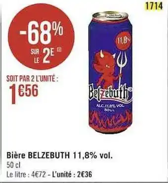 Casino Supermarchés Bière belzebuth 11,8% vol. offre