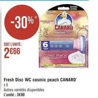 Casino Supermarchés Fresh disc cosmic peach canard offre