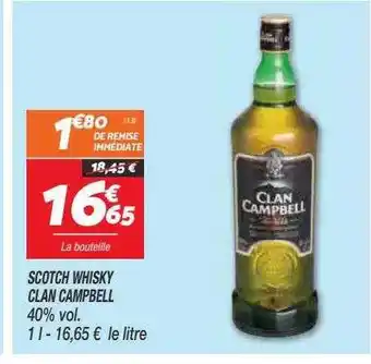 Netto Scotch whisky clan campbell offre