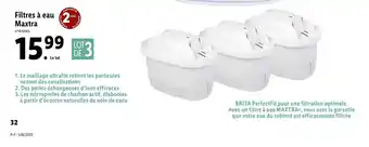 Lidl Filtres à eau maxtra offre