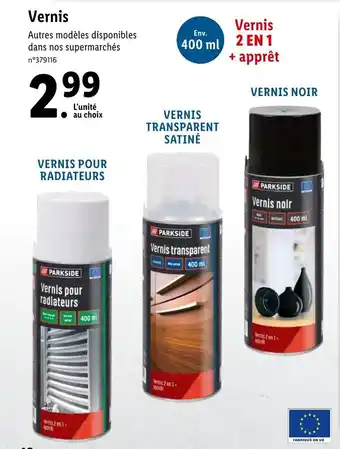 Lidl Vernis offre