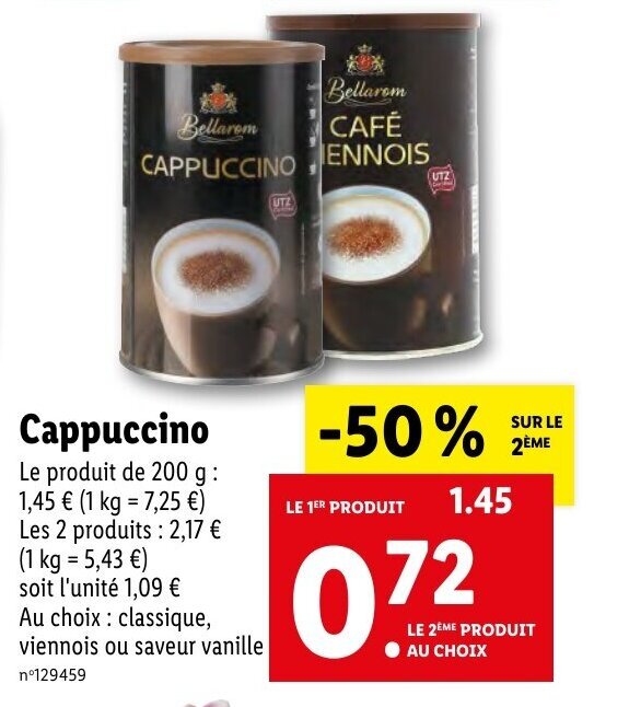 Promo Cappuccino chez Lidl