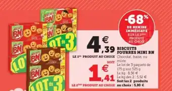 Super U Biscuits pourres mini bn offre