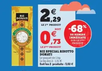 Super U Riz special risotto donati offre