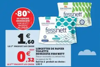 Super U FESSNETT lingettes de papier toilette humidifie offre
