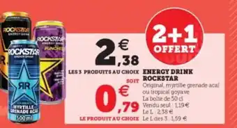 Super U ROCKSTAR energy drink offre