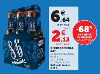 Super U 8.6 biere original offre