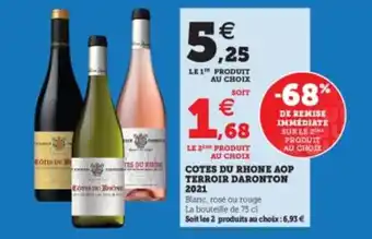 Cotes du rhone aop terroir daronton 2021