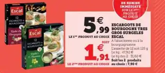 ESCAL escargots de bourgogne tres gros surgeles