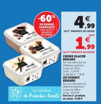 Super U Creme glacee erhard offre