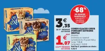 Super U NESTLE cones glaces cœufs fondant extreme offre
