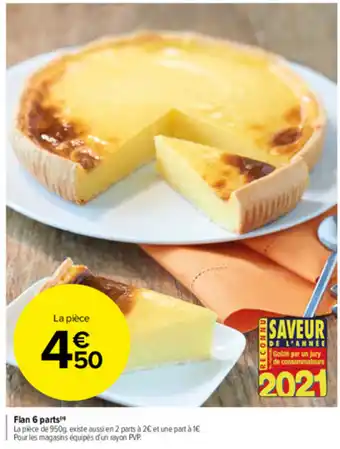 Carrefour Market Flan 6 parts offre