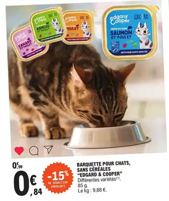 "EDGARD & COOPER" barquette pour chats, sans céréales