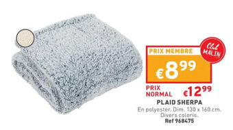 Trafic Plaid sherpa offre