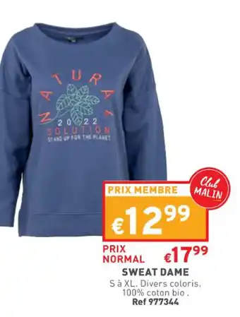 Trafic Sweat dame offre