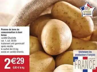 Cora x Carrefour Pomme de terre de consommation à chair lerme offre