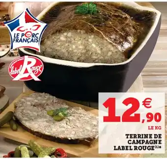 Super U Terrine de Campagne Label Rouge offre