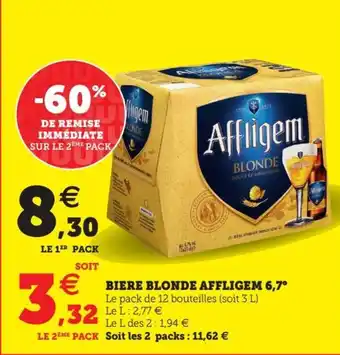 Hyper U Affligem Biere Blonde 6.7 offre