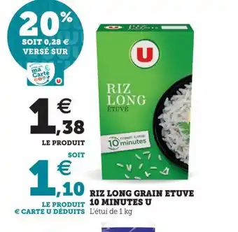 Hyper U Riz Long Grain Etuve 10 Minutes U offre