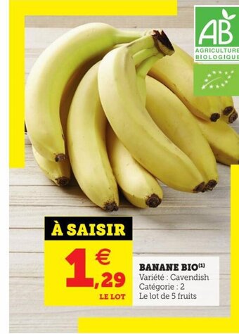 Hyper U Banane Bio offre