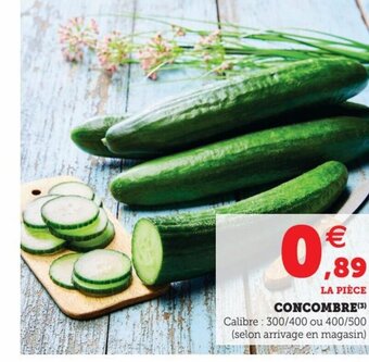 Hyper U Concombre offre