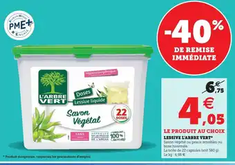 Hyper U Lessive L'Arbre Vert offre