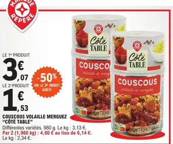 E.Leclerc Côte Table Couscous Volaille Merguez offre