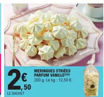 E.Leclerc Meringues Striées Parfum Vanille offre