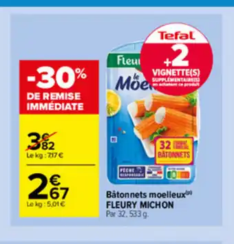 Carrefour Market Bâtonnets moelleux Fleury Michon offre