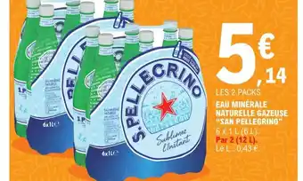 E.Leclerc San Pellegrino Eau Minérale Naturelle Gazeuse offre